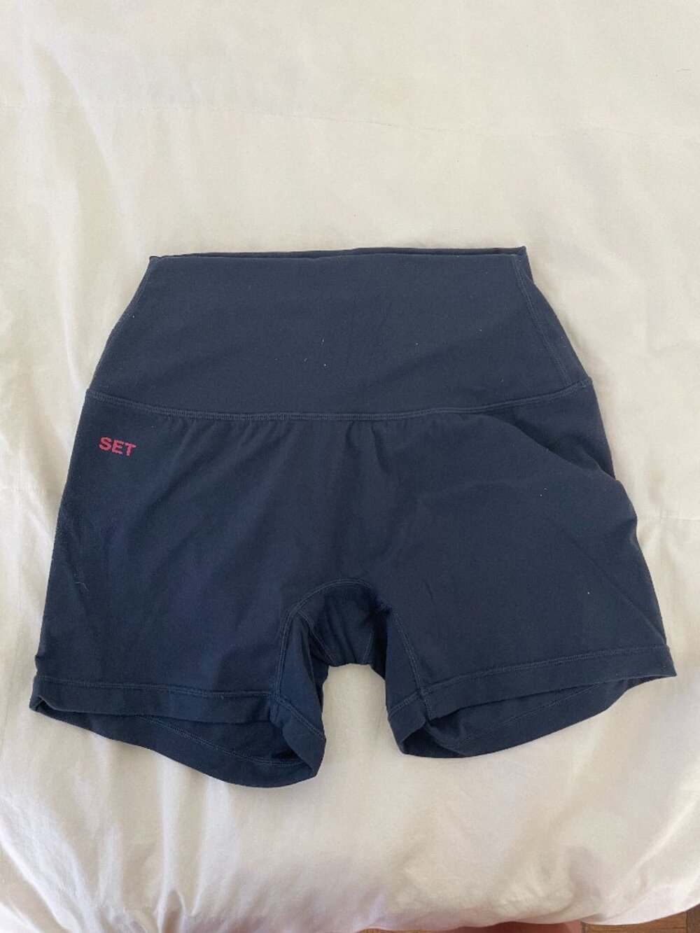 SET Active Athletic Shorts Size M in Navy Blue and Red (part of a set)